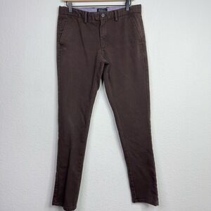 Indian Terrain Pants Mens 32 Brown Brooklyn Slim Fit Workwear Casual Outdoor